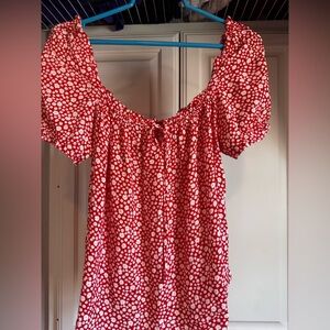 SEZANE Floral Red Women's Top